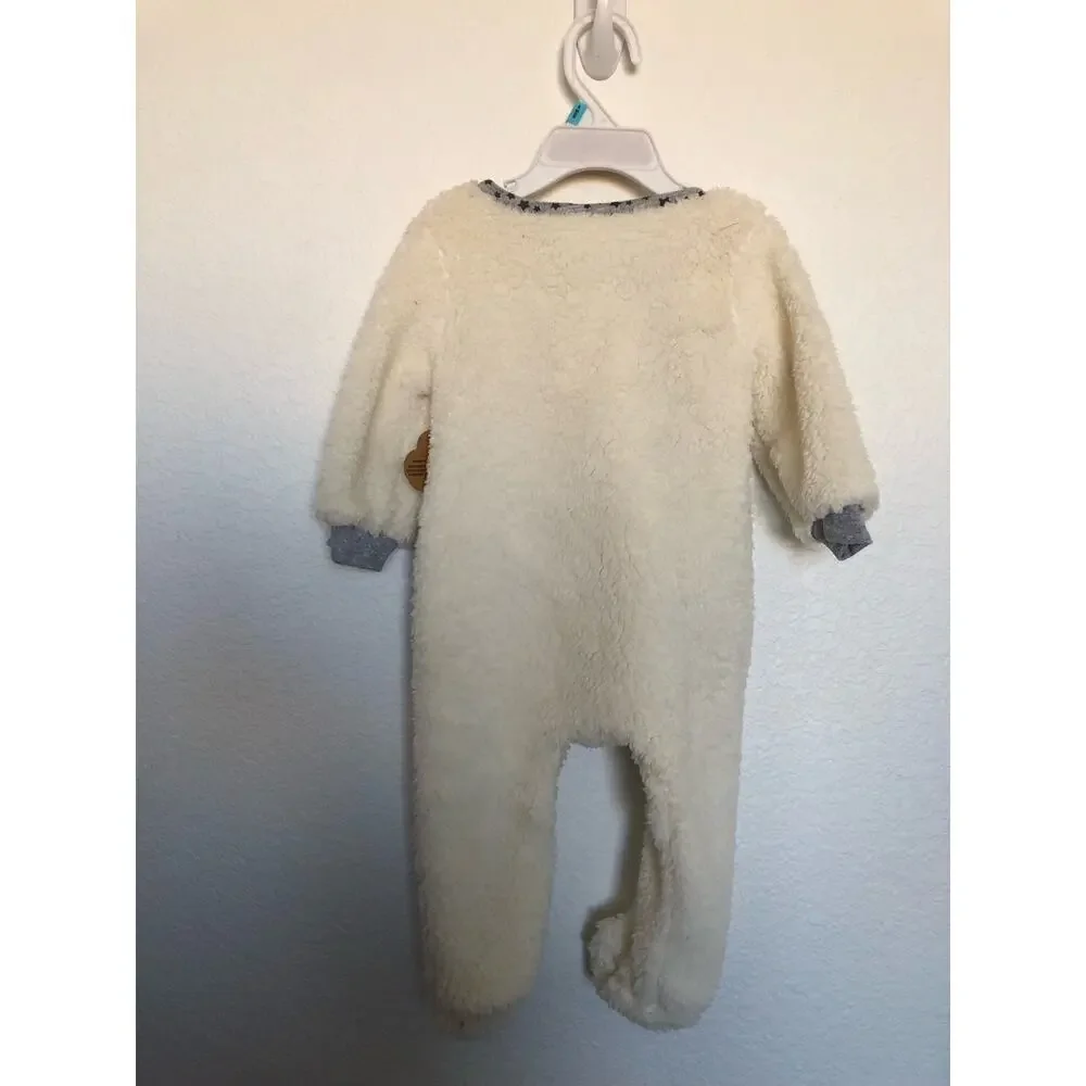 Baby Essentials Dinosaur Sherpa Footie Sleep Onesie - 6M